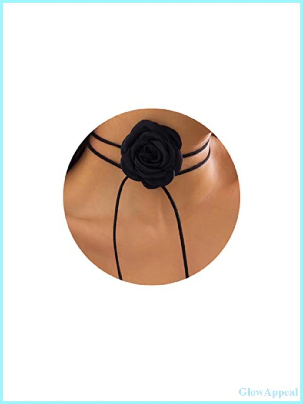 Handmade Velvet Floral Choker Necklace Adjustable Lace-Up for Weddings Parties